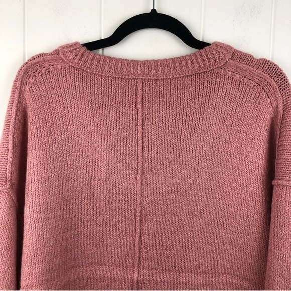 Free People Womens Sweater Brookside Tunic Oversized Pink Alpine Rose Small - Picture 8 of 12